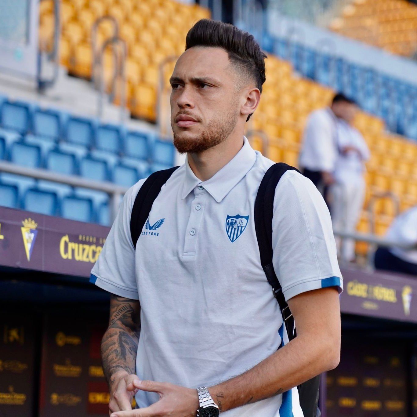  Ocampos, antes del Cádiz-Sevilla.