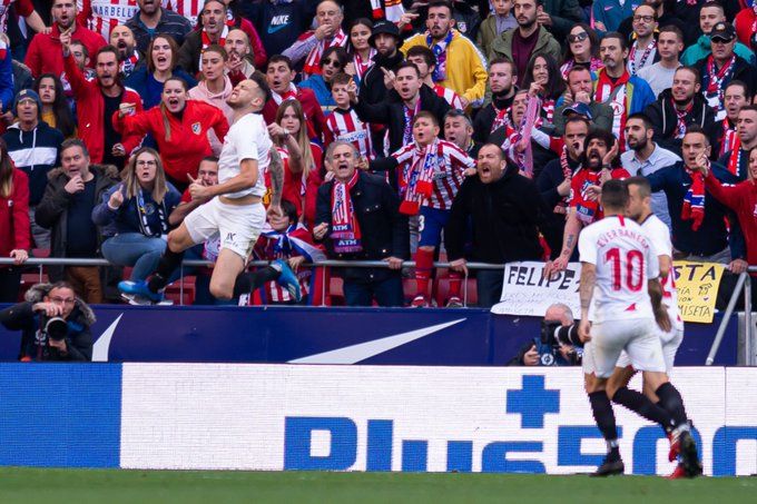  Grada del Metropolitano en el gol del argentino.