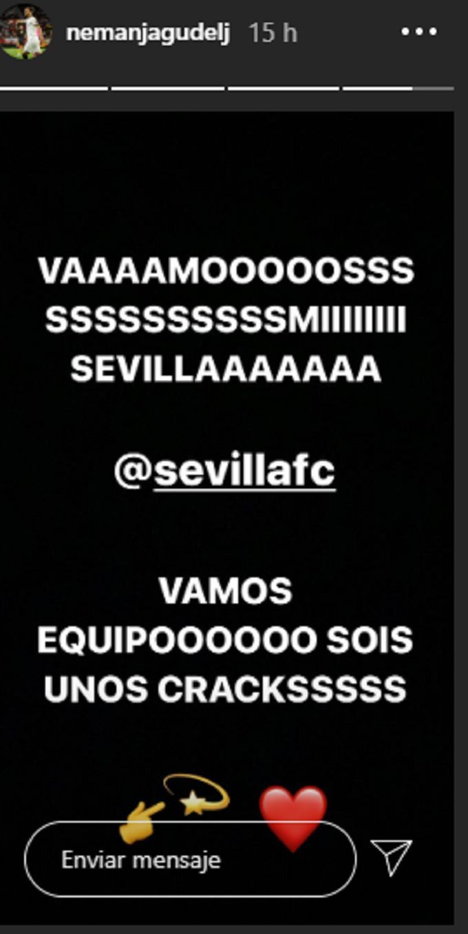 Mensaje de Gudelj tras la victoria ante la Roma.