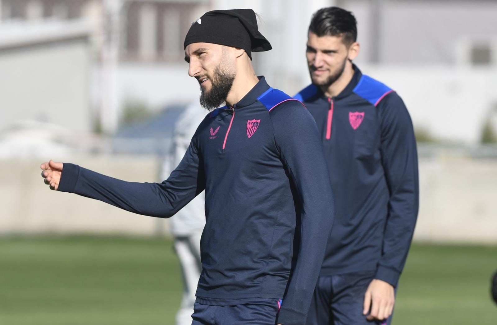  Gudelj y Rafa Mir, en el entrenamiento