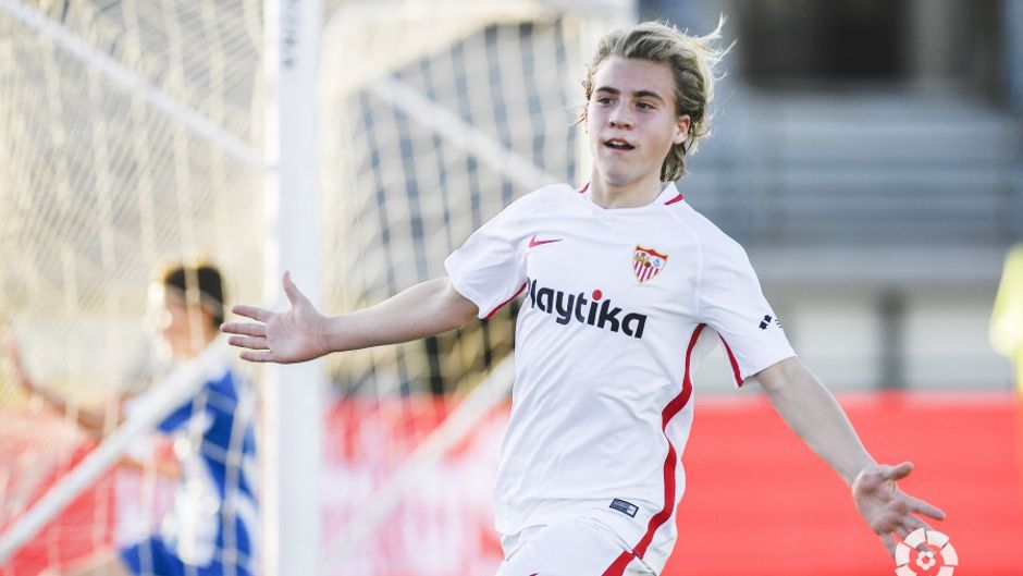 Iker Villar celebra un gol en LaLiga Promises. Foto: LaLiga