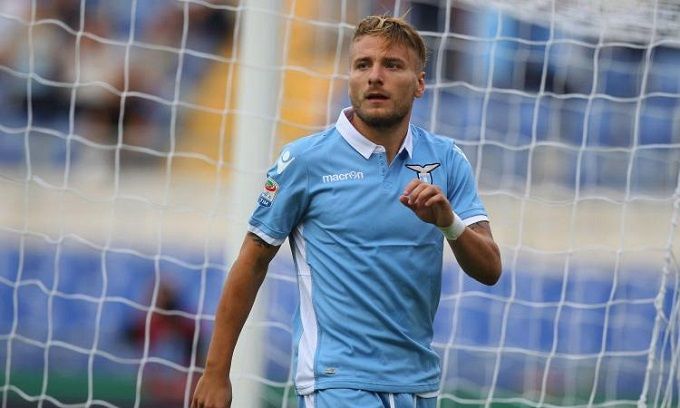 Immobile, jugando con la Lazio.