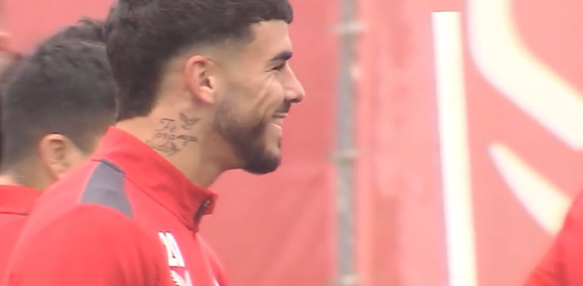  Isaac Romero, en el entrenamiento