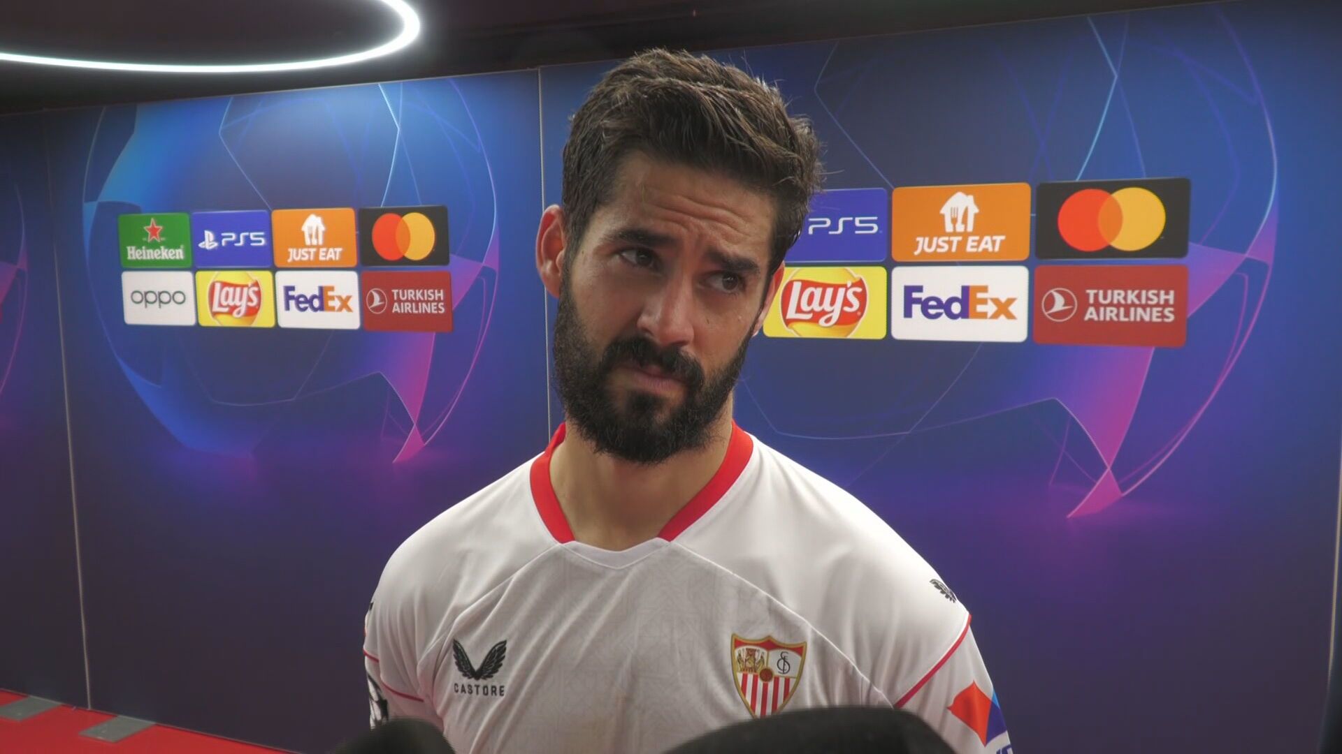  Isco dedica su primer gol en el Sevilla a Sara Sálamo e hijos: “Están siempre en las buenas y m