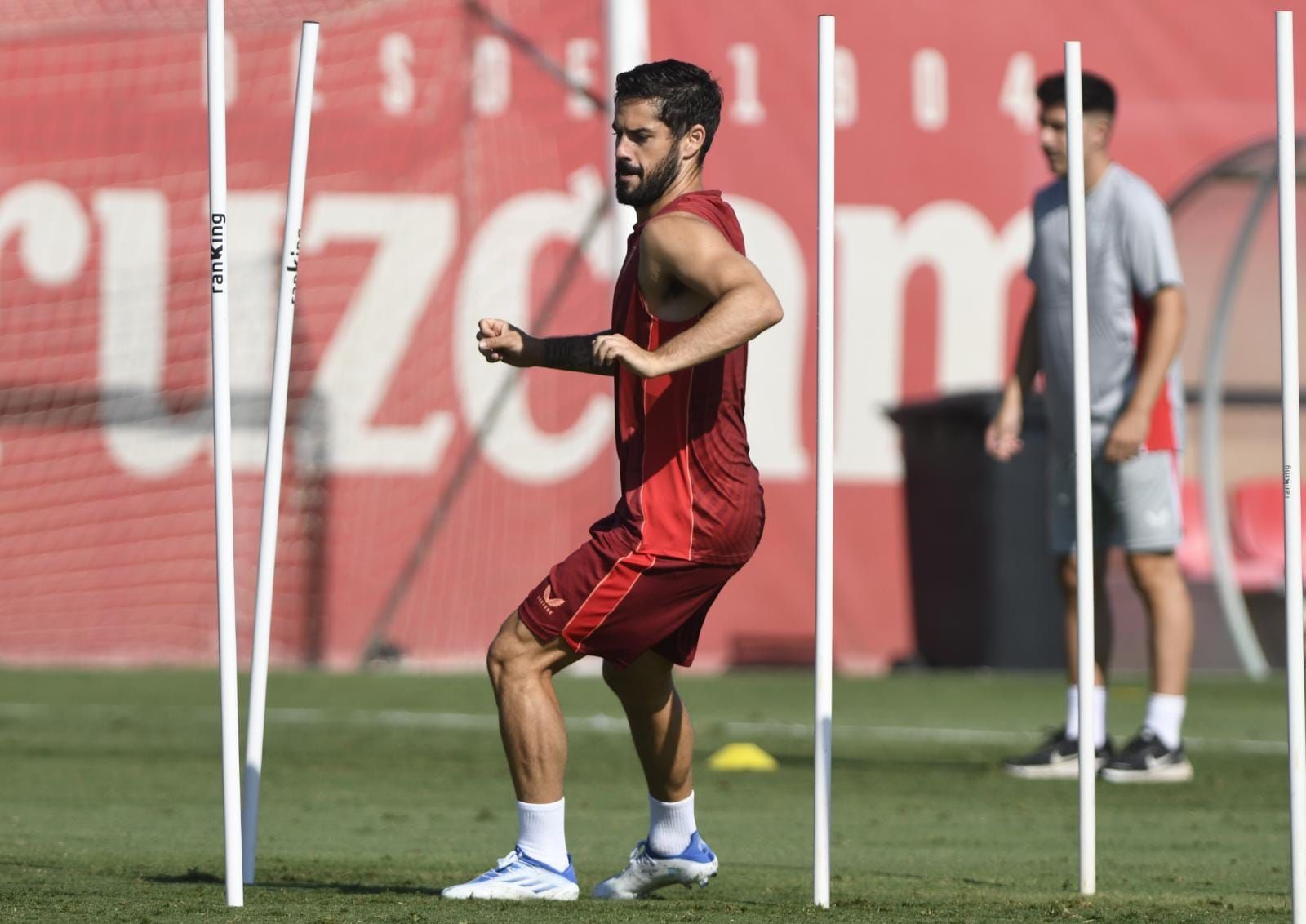  Isco, en un entrenamiento del Sevilla