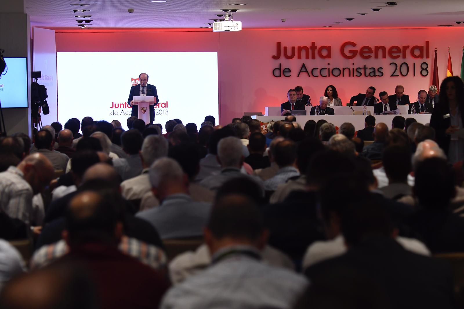  Junta de Accionista del Sevilla FC en 2018..