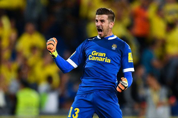  Javi Varas, en un partido con Las Palmas.
