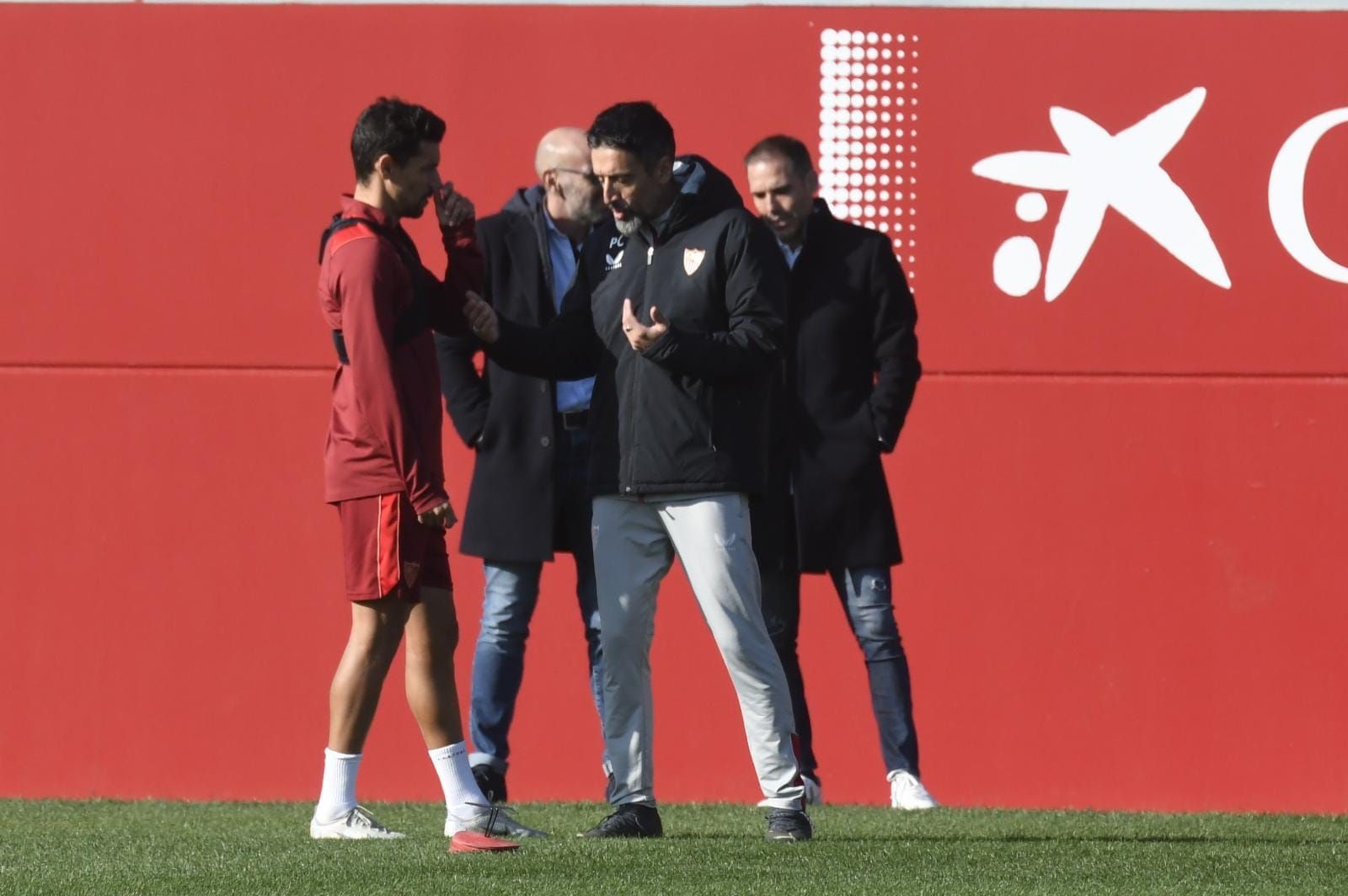  Jesús Navas, en el entrenamiento del Sevilla