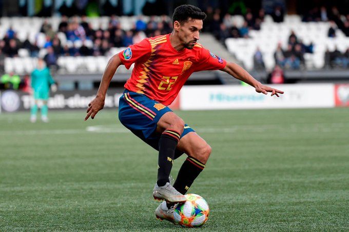  Jesús Navas, en el España-Islas Feroe.