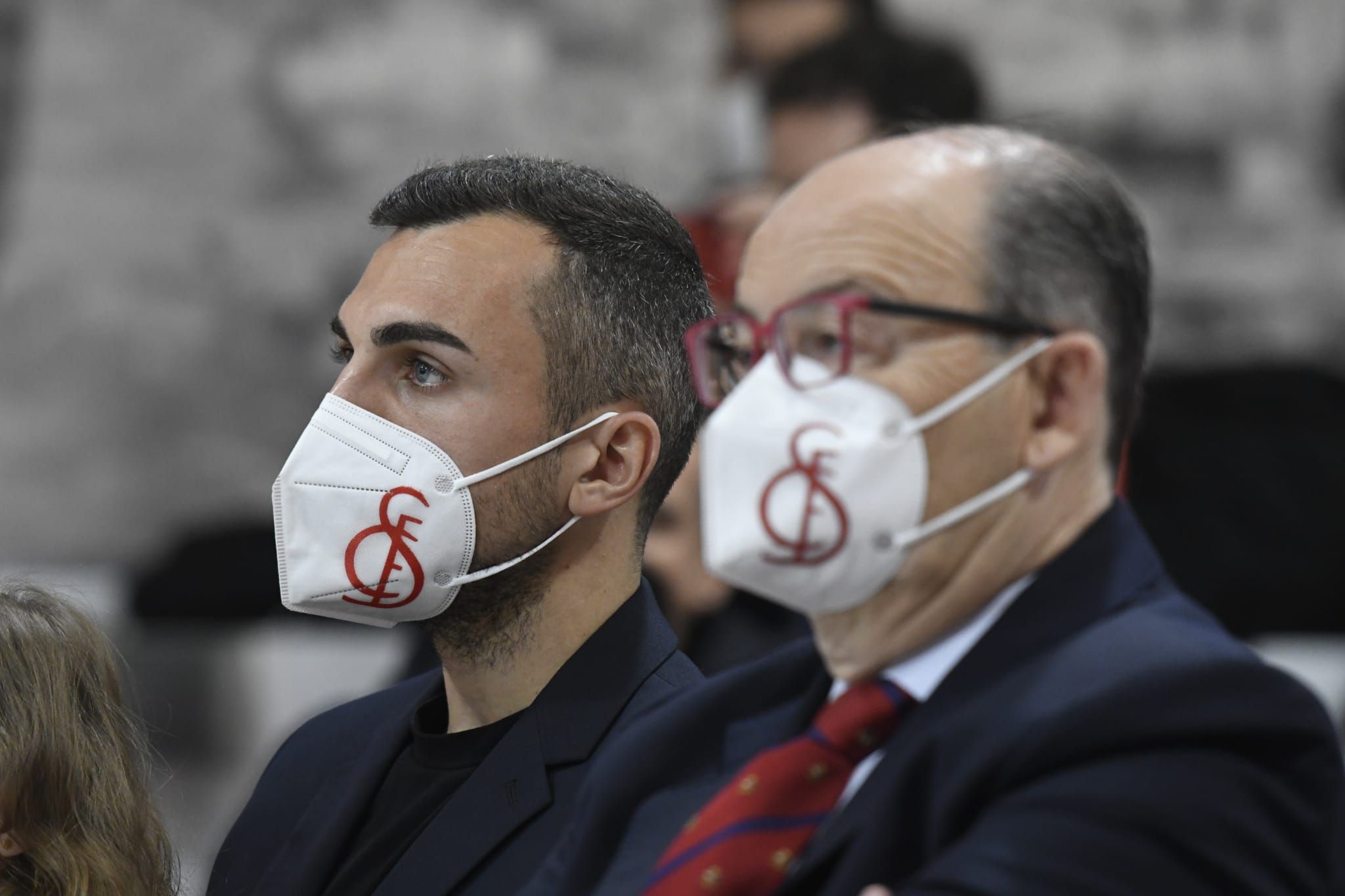  Joan Jordán, junto a Castro, en el acto de su renovación.