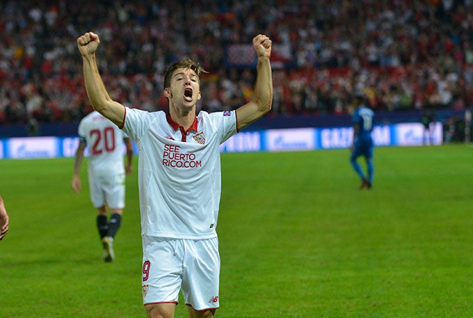 Vietto celebra su gol ante el Dínamo.