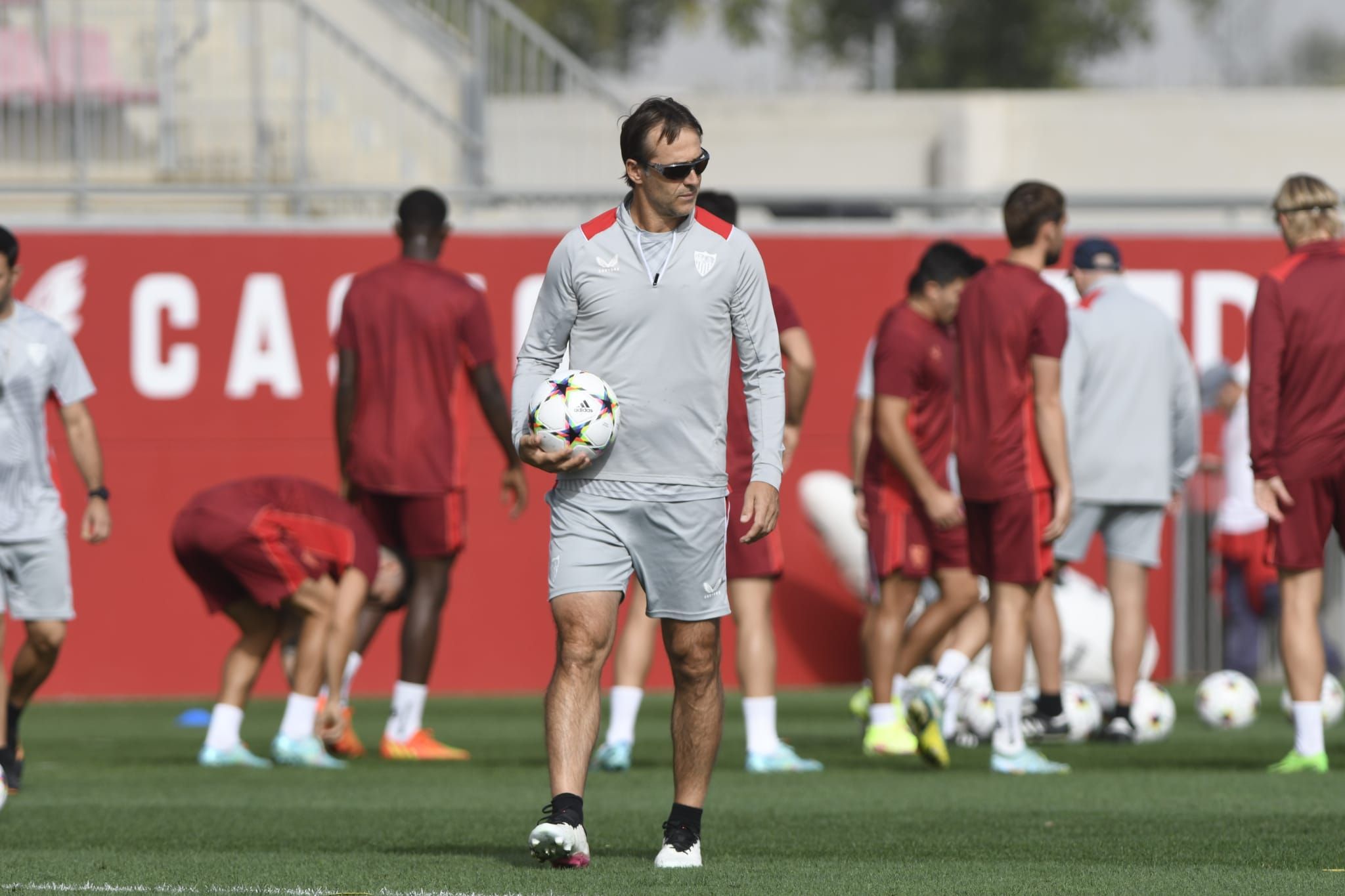 Julen Lopetegui, en el entrenamiento de este martes