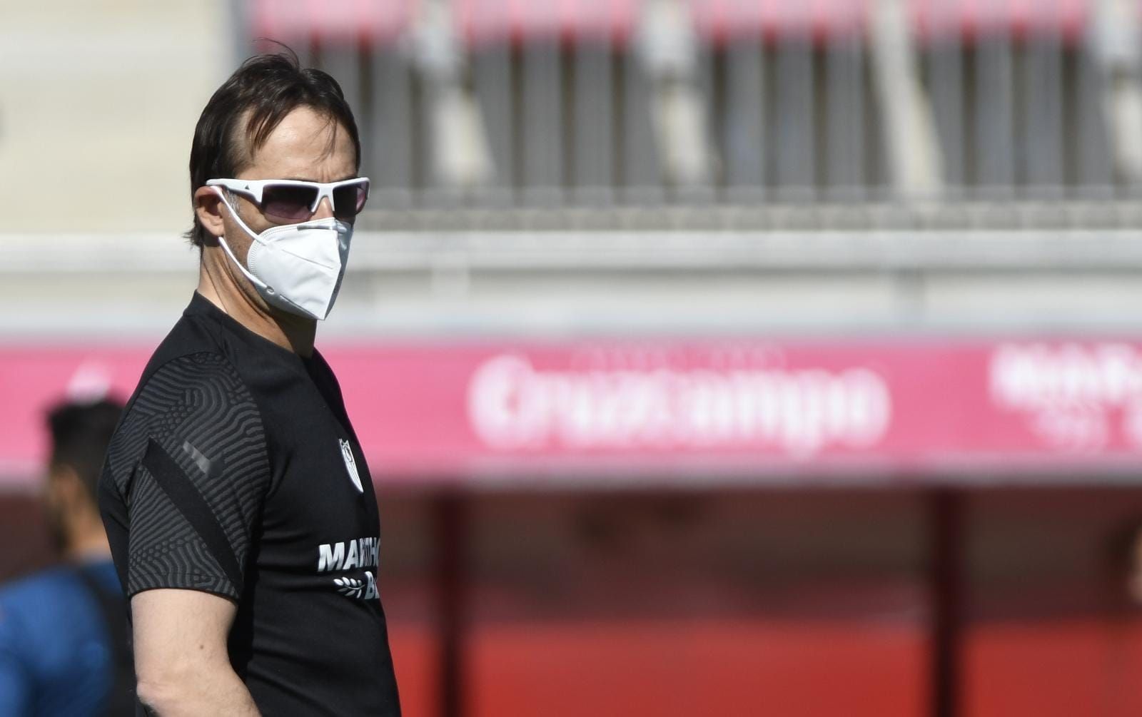  Lopetegui, en un entrenamiento del Sevilla.
