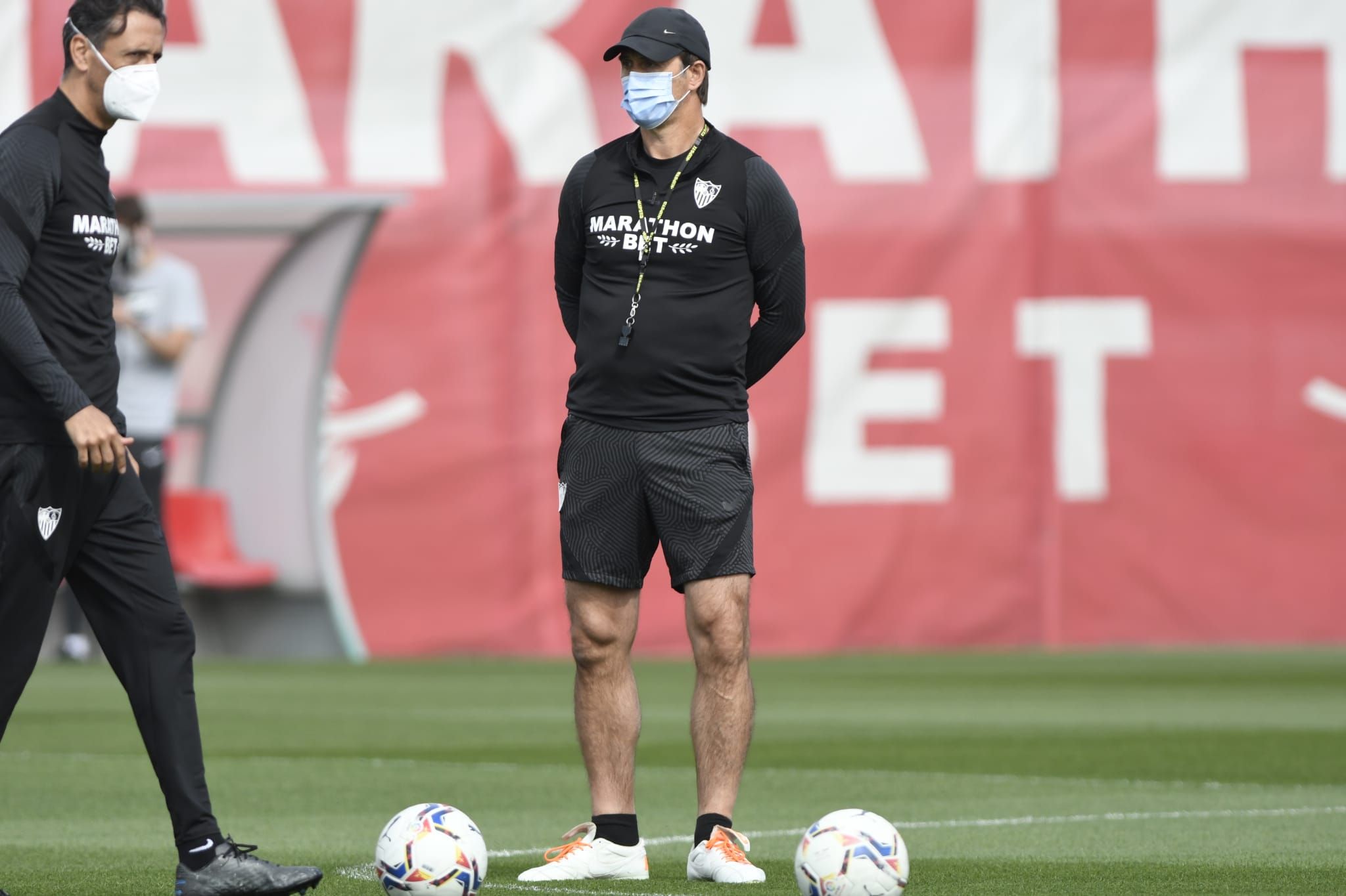  Lopetegui en el entrenamiento de este viernes.