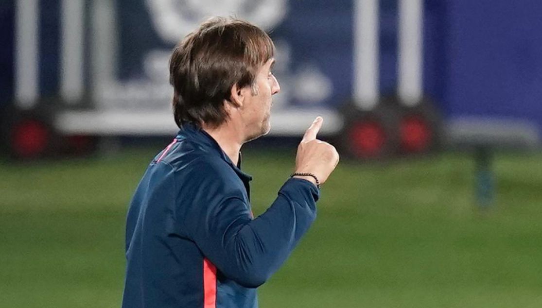  Julen Lopetegui, en el partido de Huesca.