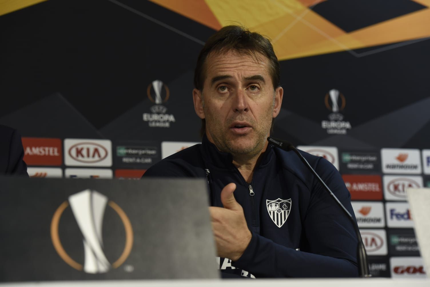  Lopetegui, en la previa del partido ante el Cluj.