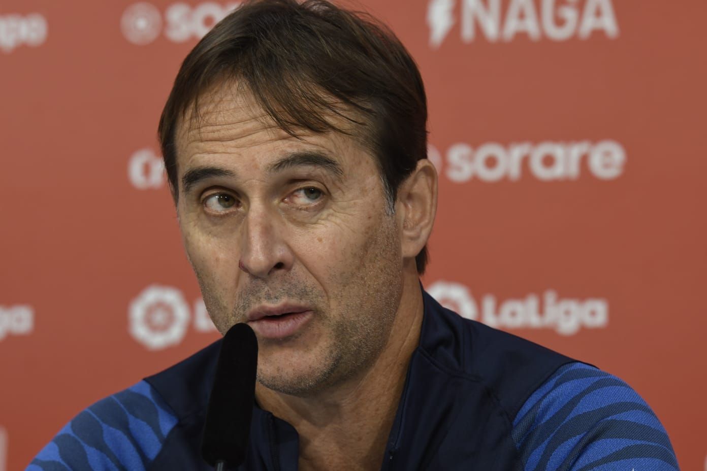 Lopetegui, en la rueda de prensa previa al partido ante el Atlético.