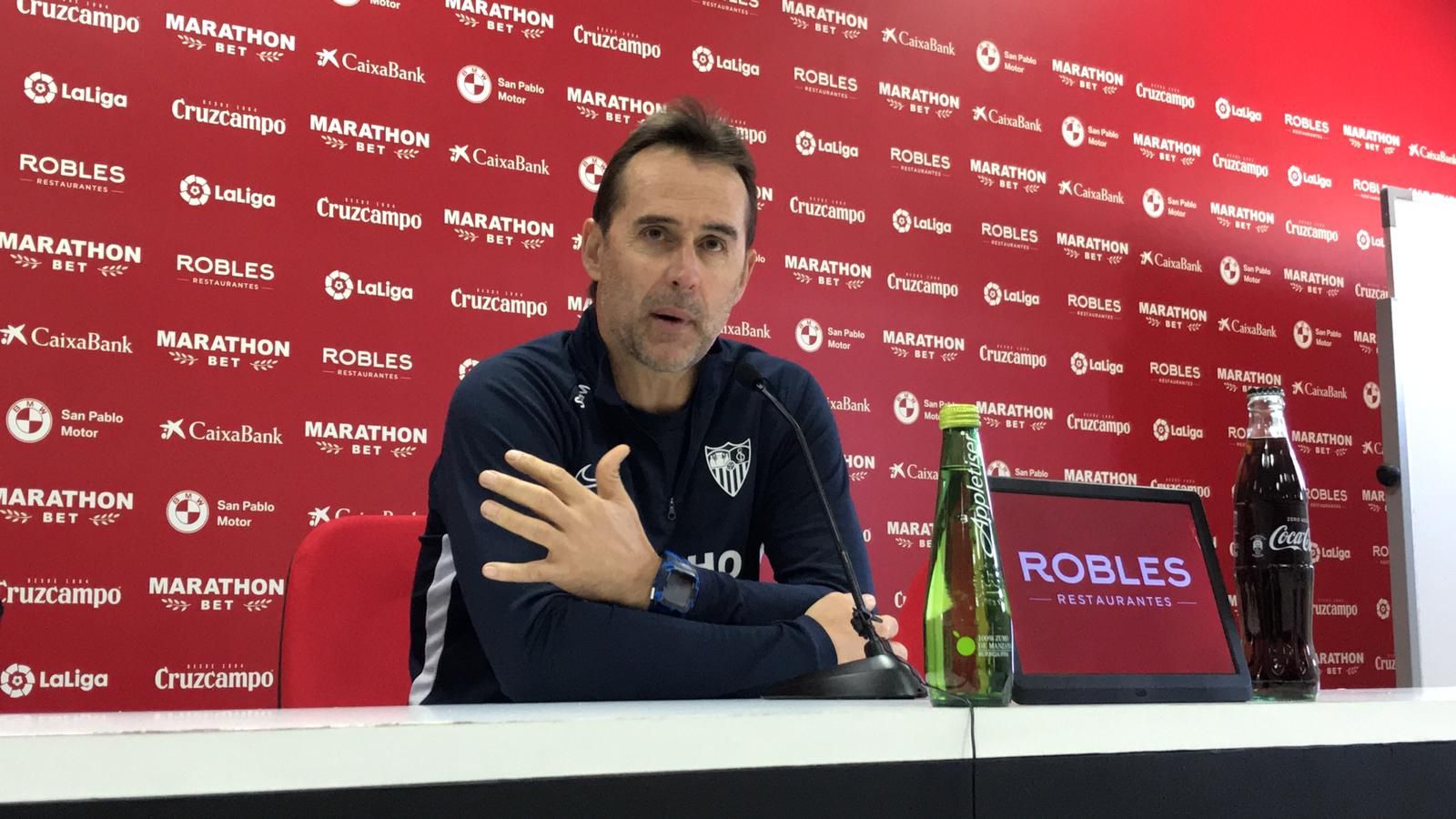  Julen Lopetegui, en la rueda de prensa de este sábado.