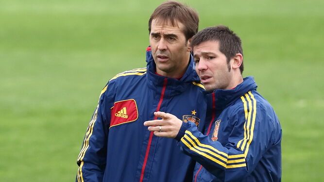  Lopetegui y Celades, en su etapa en la selección.