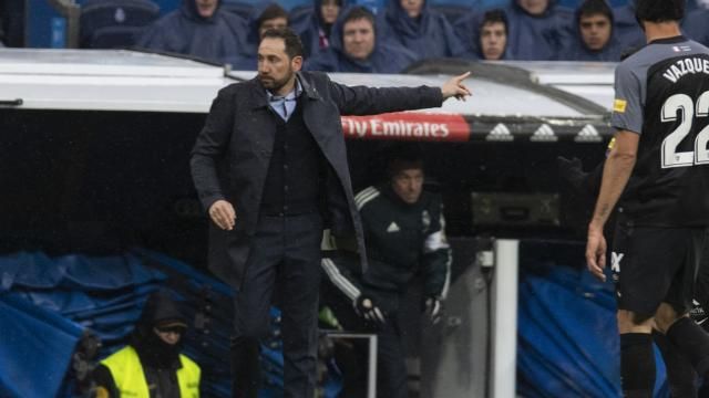  Pablo Machín, en el Santiago Bernabéu.