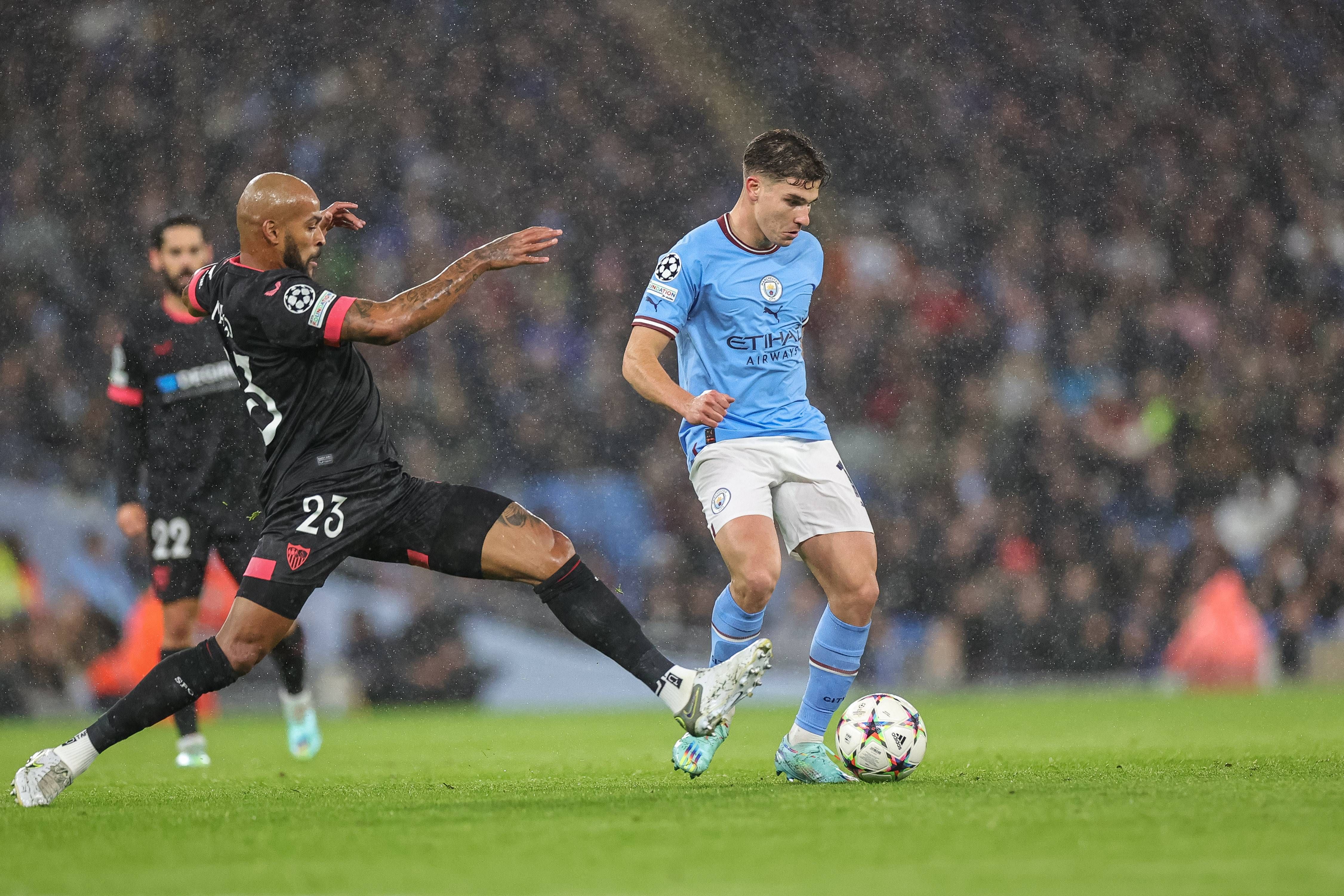  Marcao, en el City - Sevilla de Champions