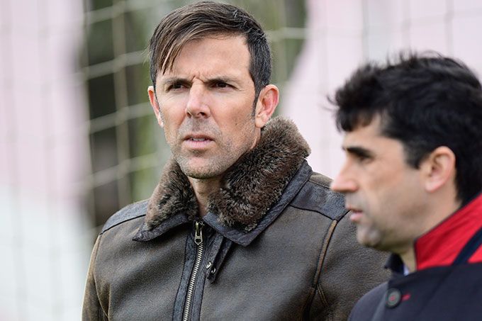 Marchena y Gallardo, en el entrenamiento del Sevilla.