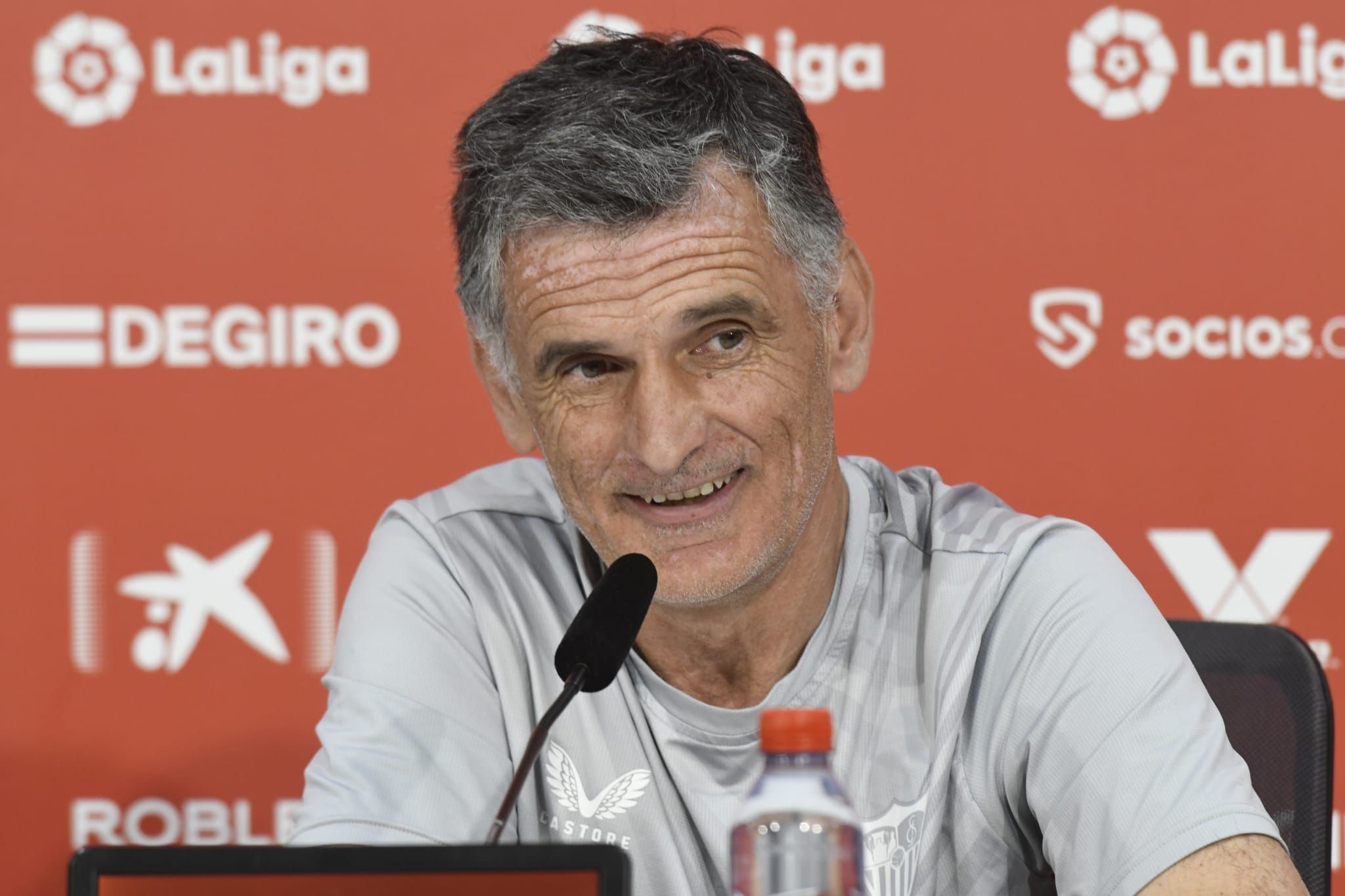  Mendilibar, en la rueda de prensa previa al partido ante el Villarreal.