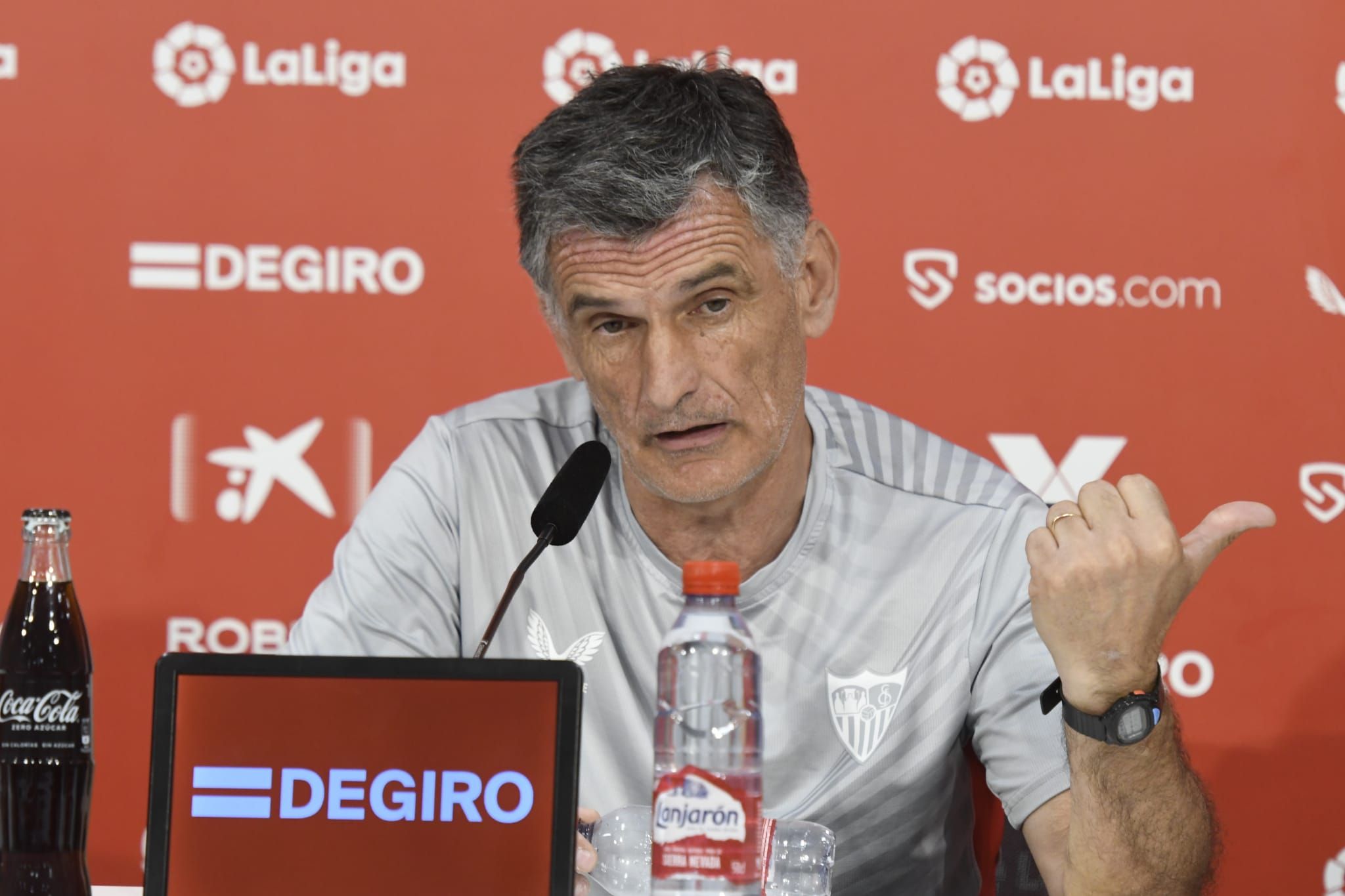 Mendilibar, en la rueda de prensa previa al partido ante el Villarreal.