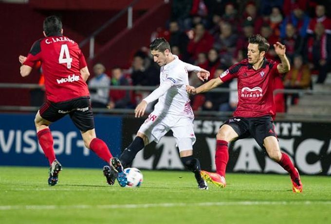  Banega, en la eliminatoria de la Copa del Rey ante el Mirandés de la 15/16.