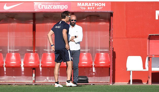 Monchi, con Lopetegui.