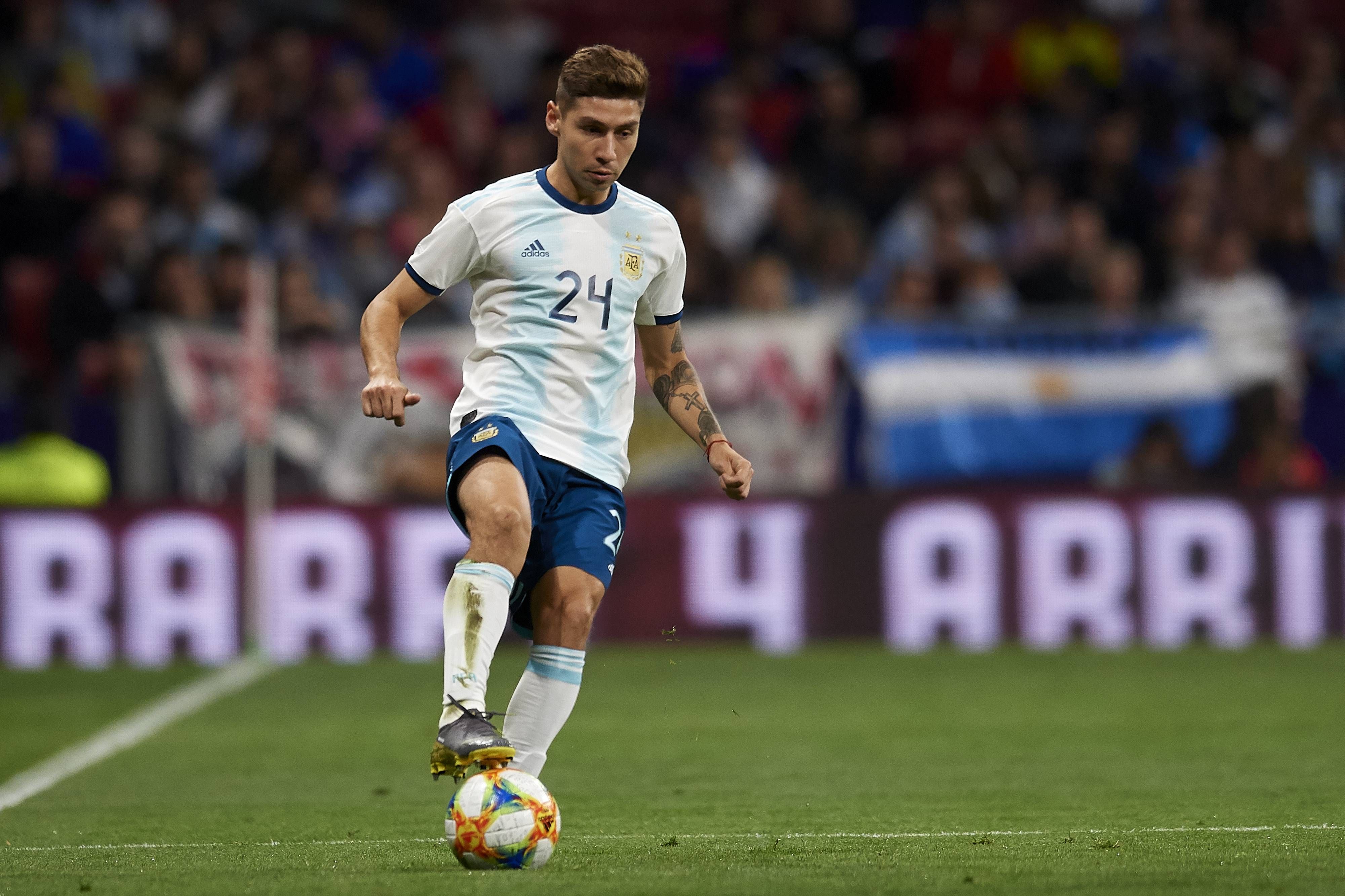  Montiel, jugando con Argentina.