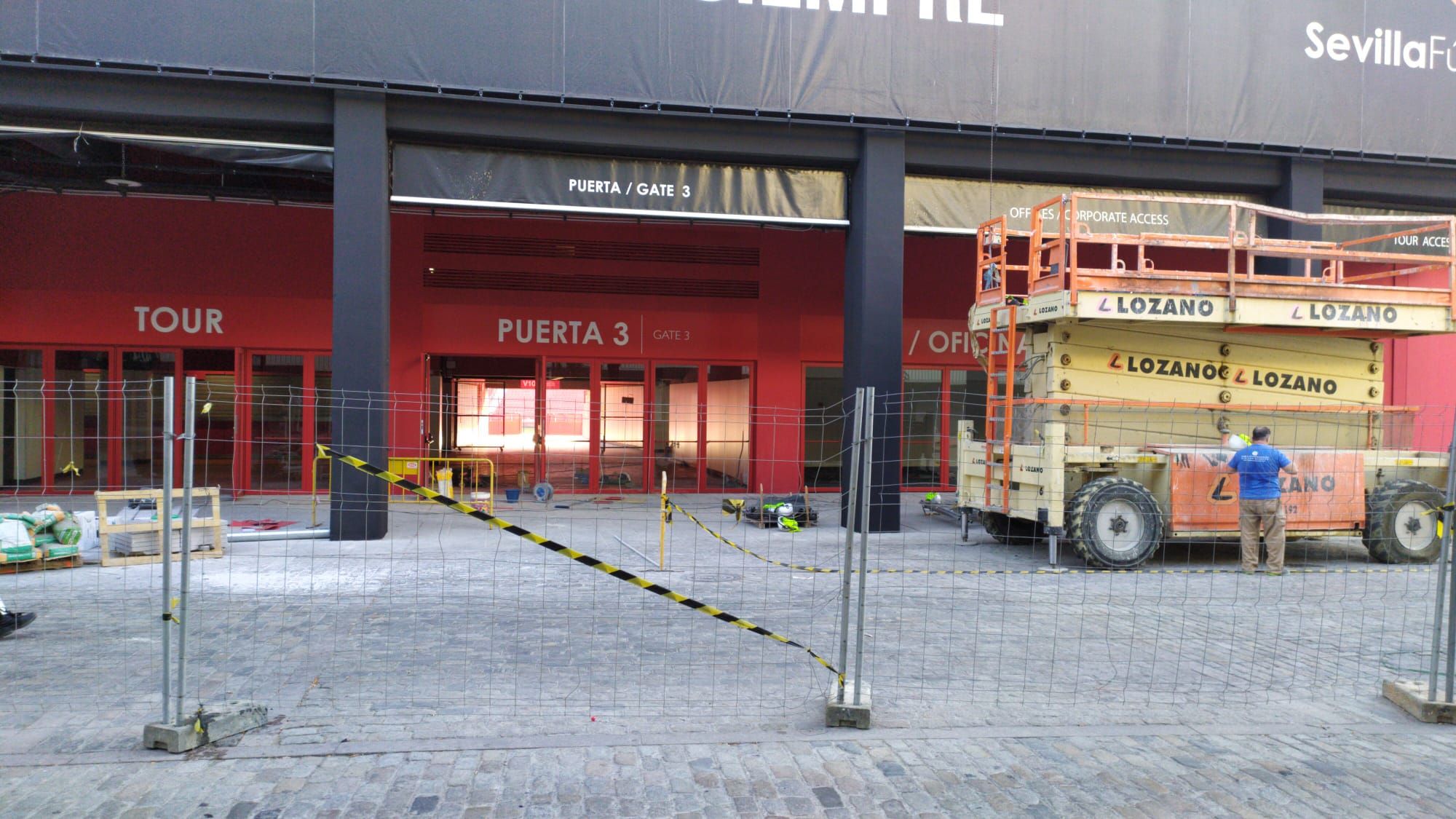 Estado de las obras en el Sánchez-Pizjuán.