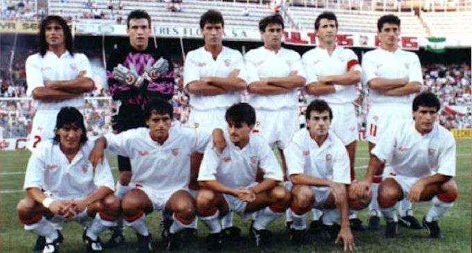 Once del Sevilla en la 1991/92.