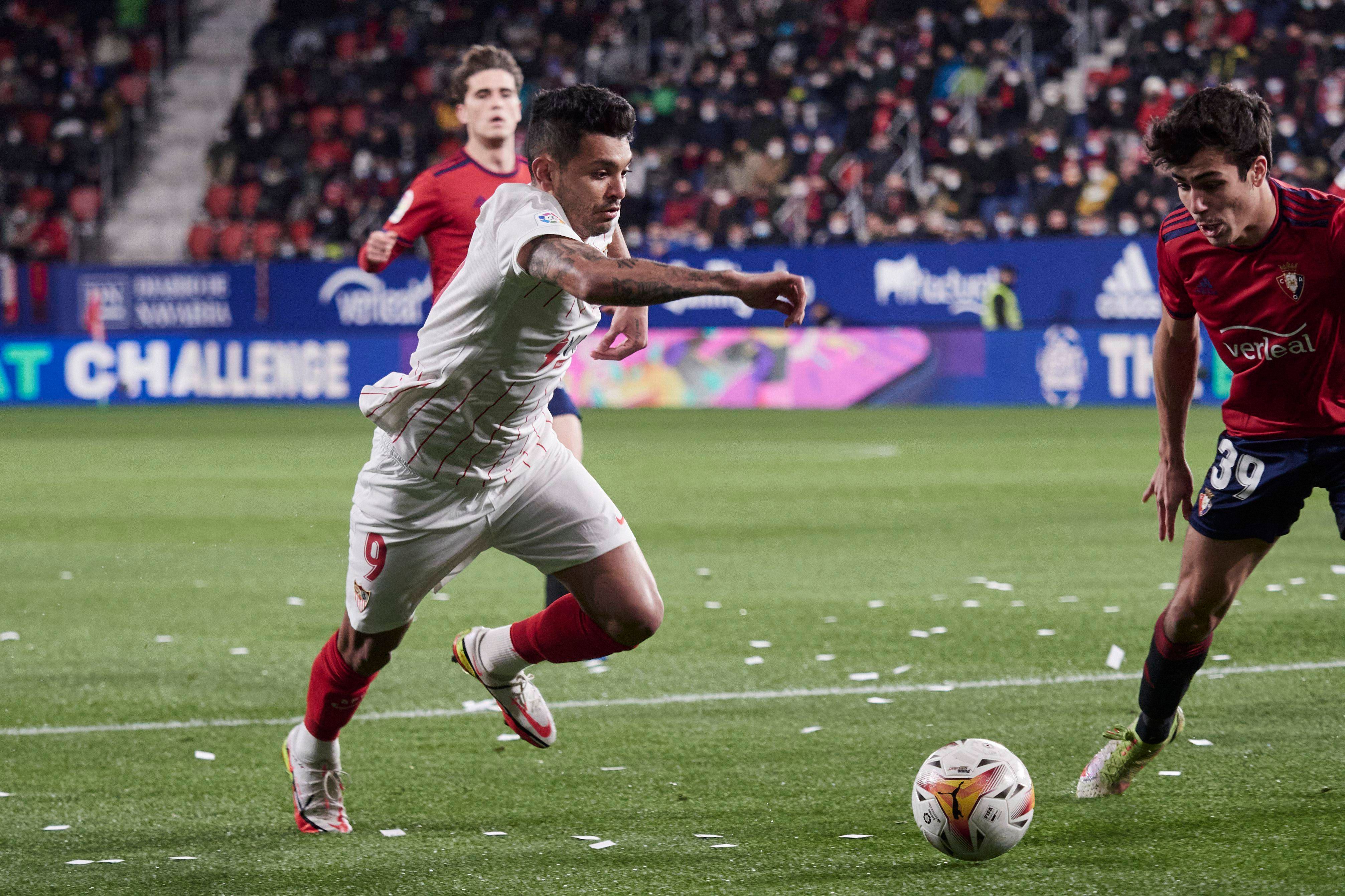  Tecatito, en el Osasuna-Sevilla.