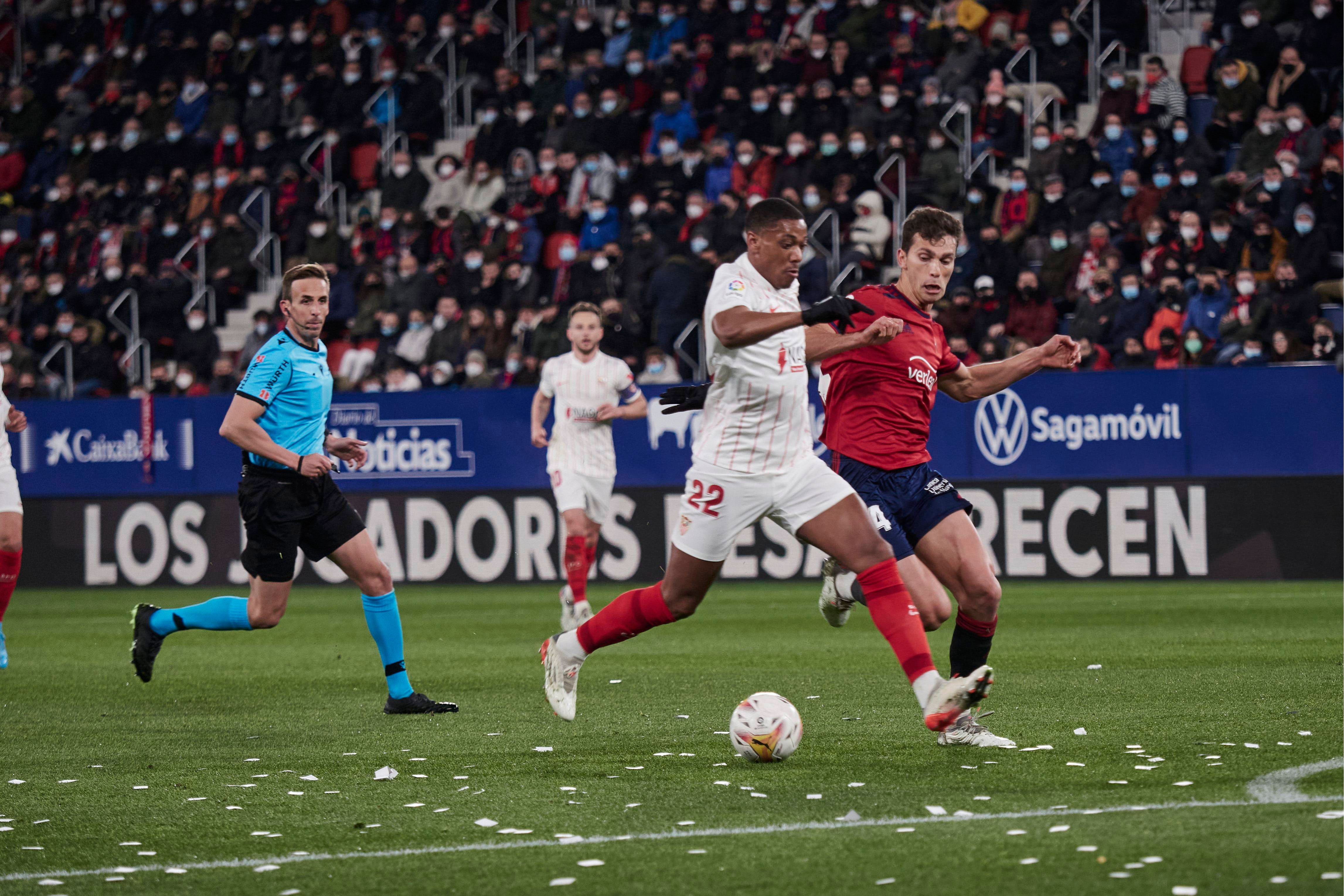  Martial, en el Osasuna-Sevilla.