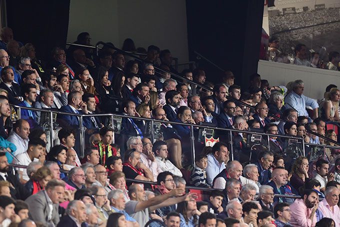  José Castro, en el palco durante el Sevilla-Leganés.
