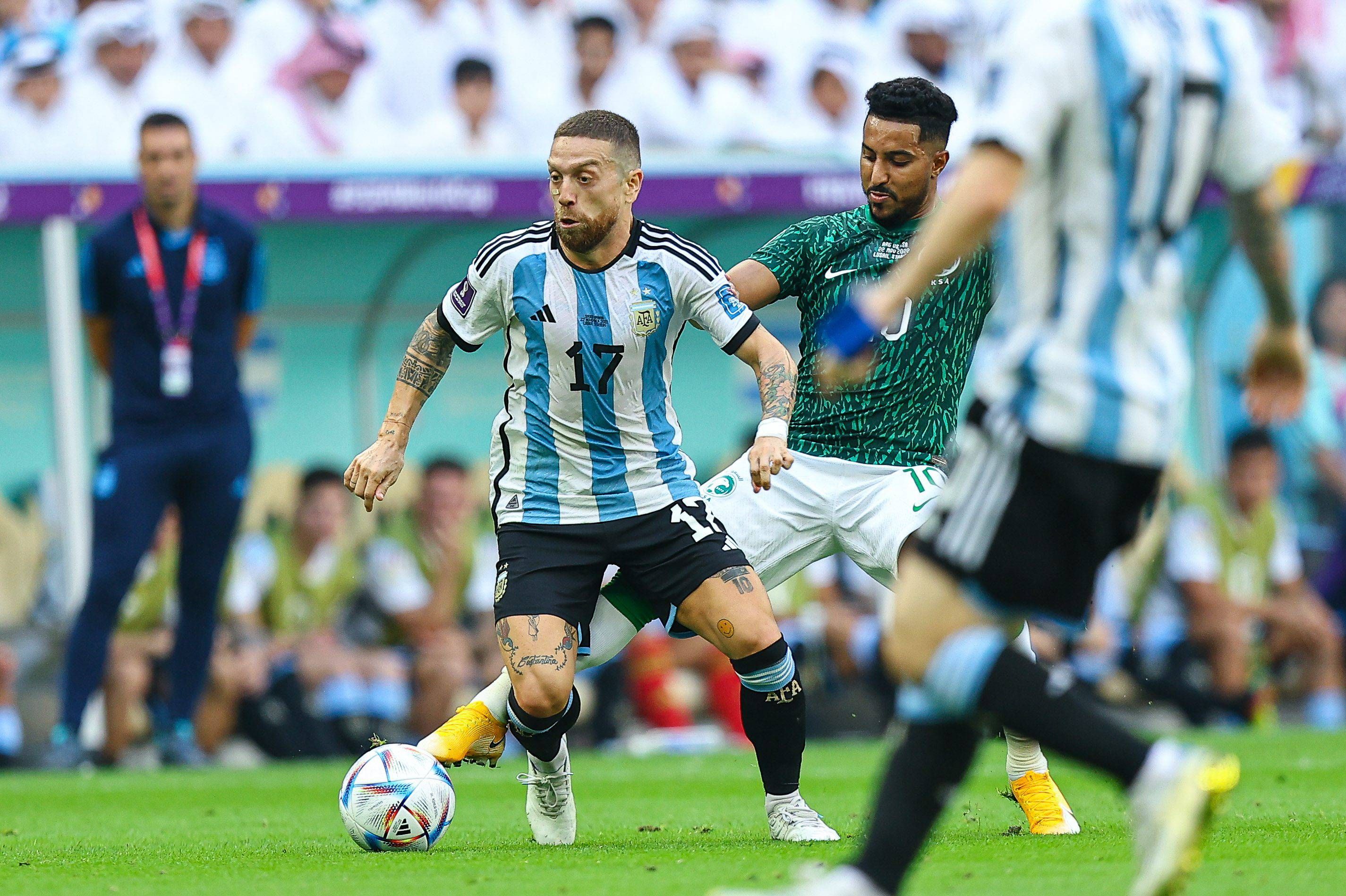 Papu Gómez, en el Argentina-Arabia Saudí.