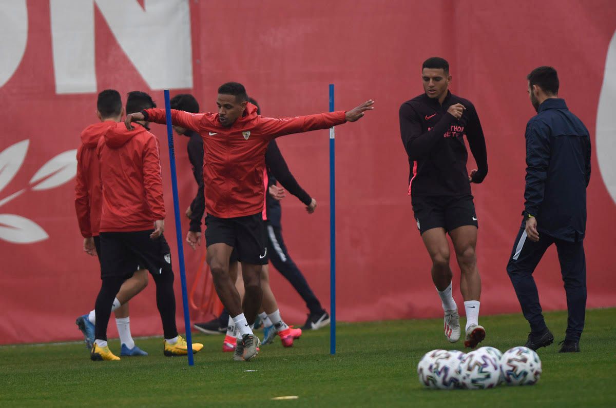 Fernando y Diego Carlos en un entrenamiento (foto: Kiko Hurtado).