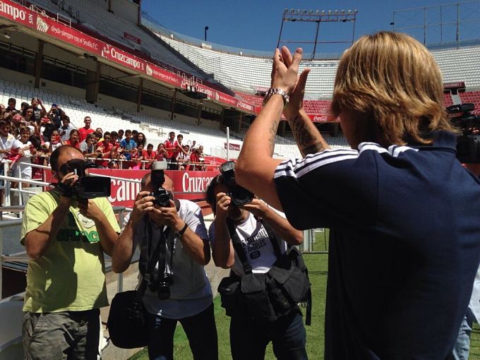  Rakitic, en su despedida del Sevilla en 2014.