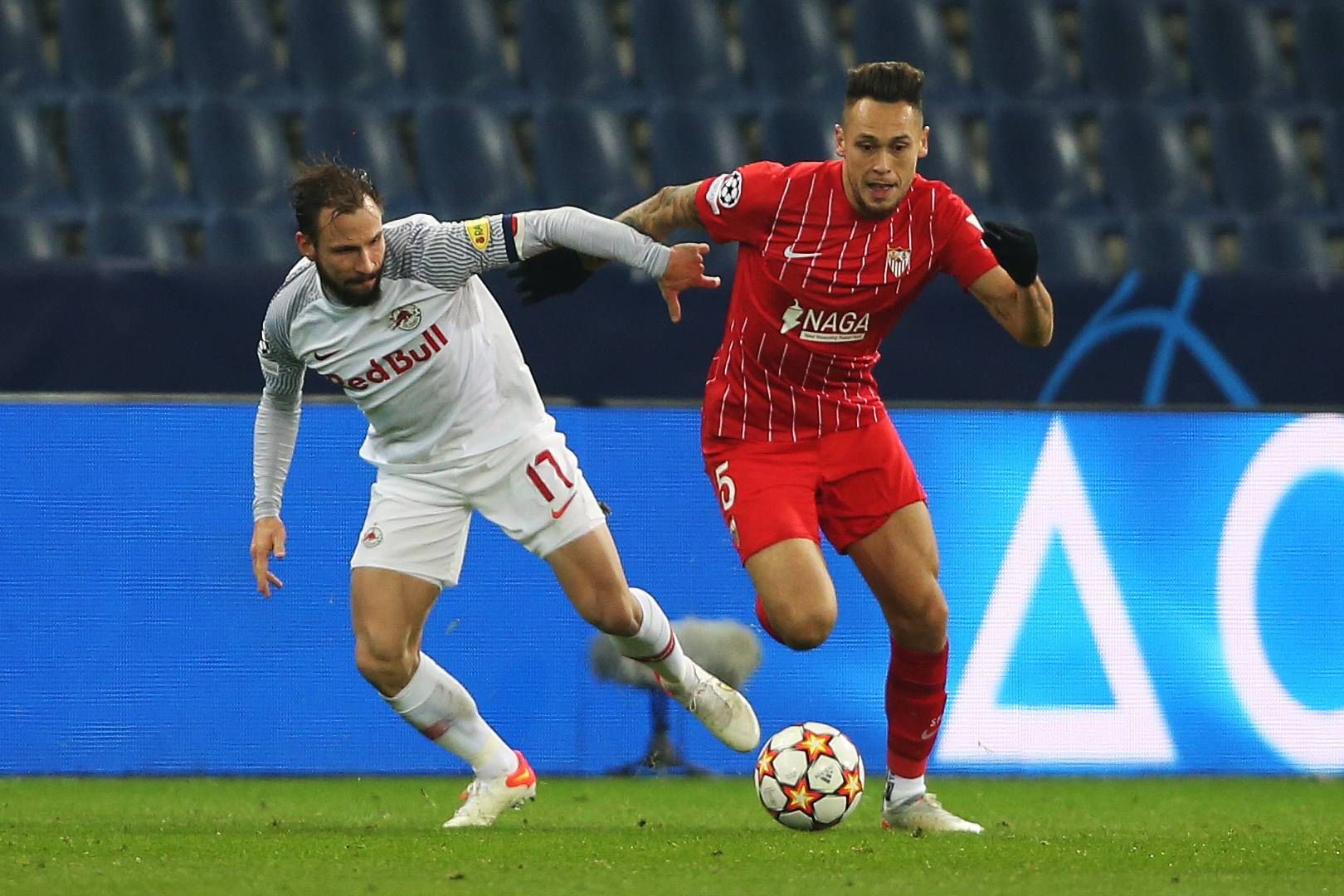  Ocampos, en el Red Bull-Sevilla FC.