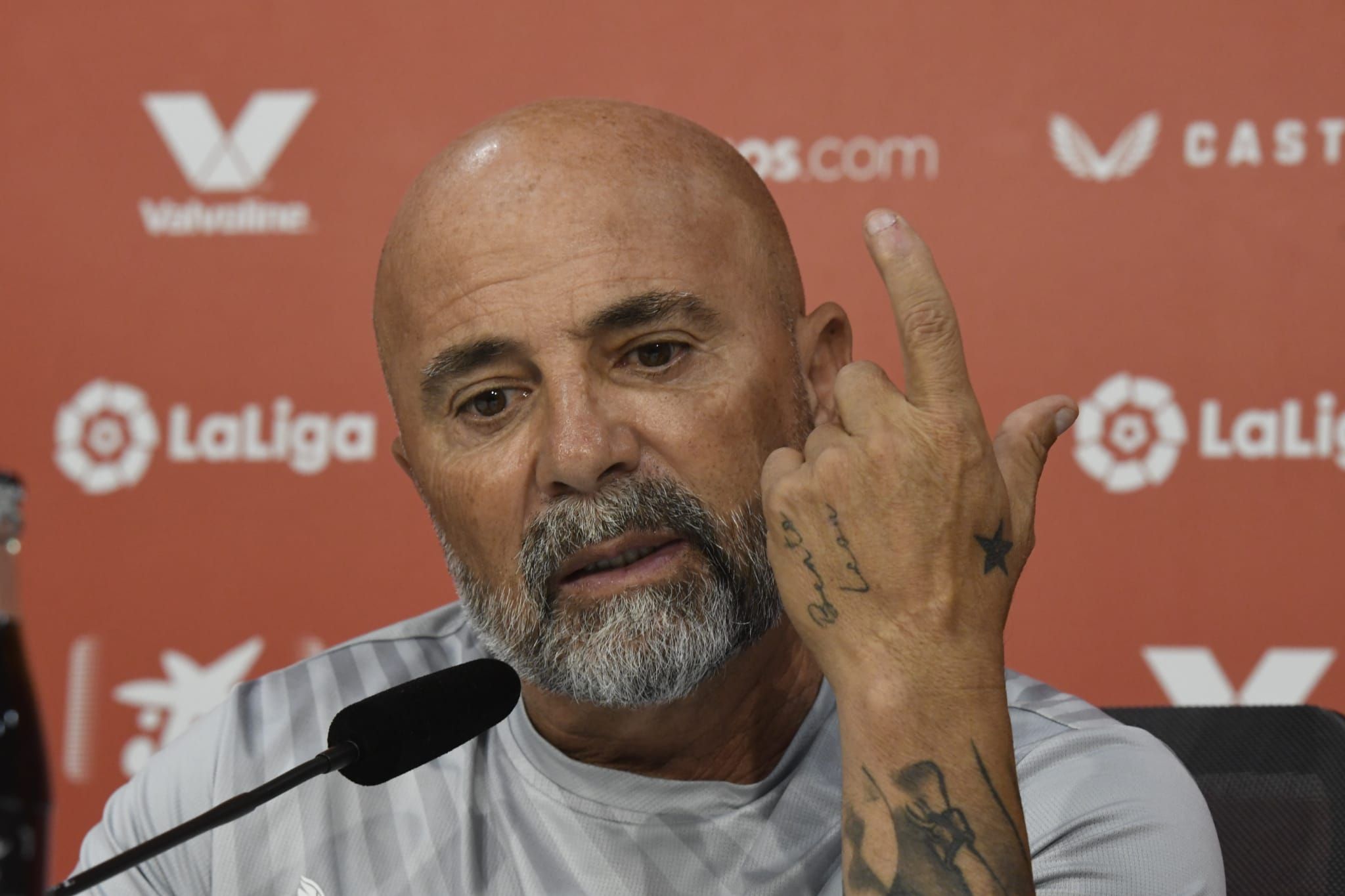  Sampaoli, en la rueda de prensa.