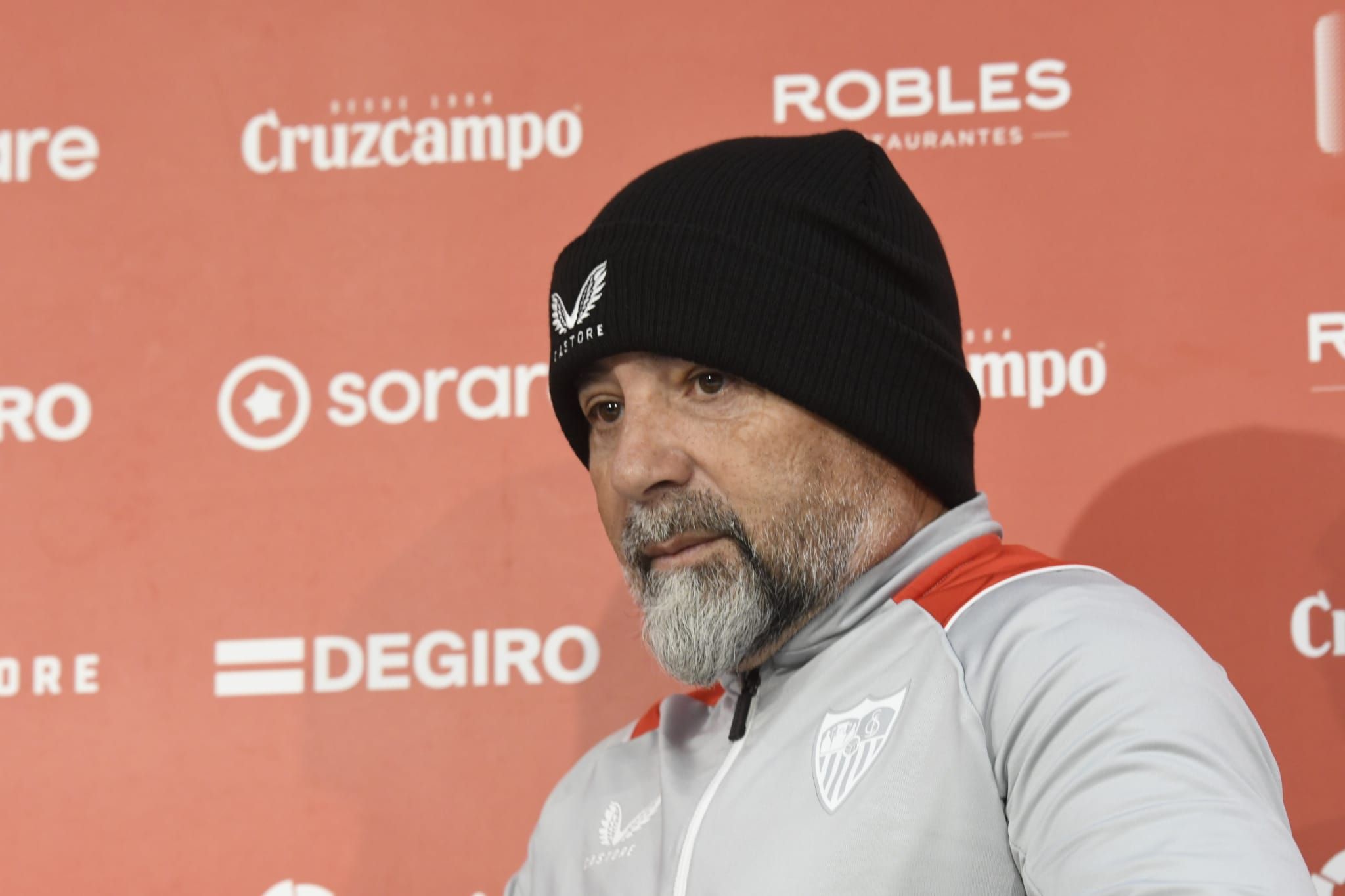 Sampaoli, en sala de prensa