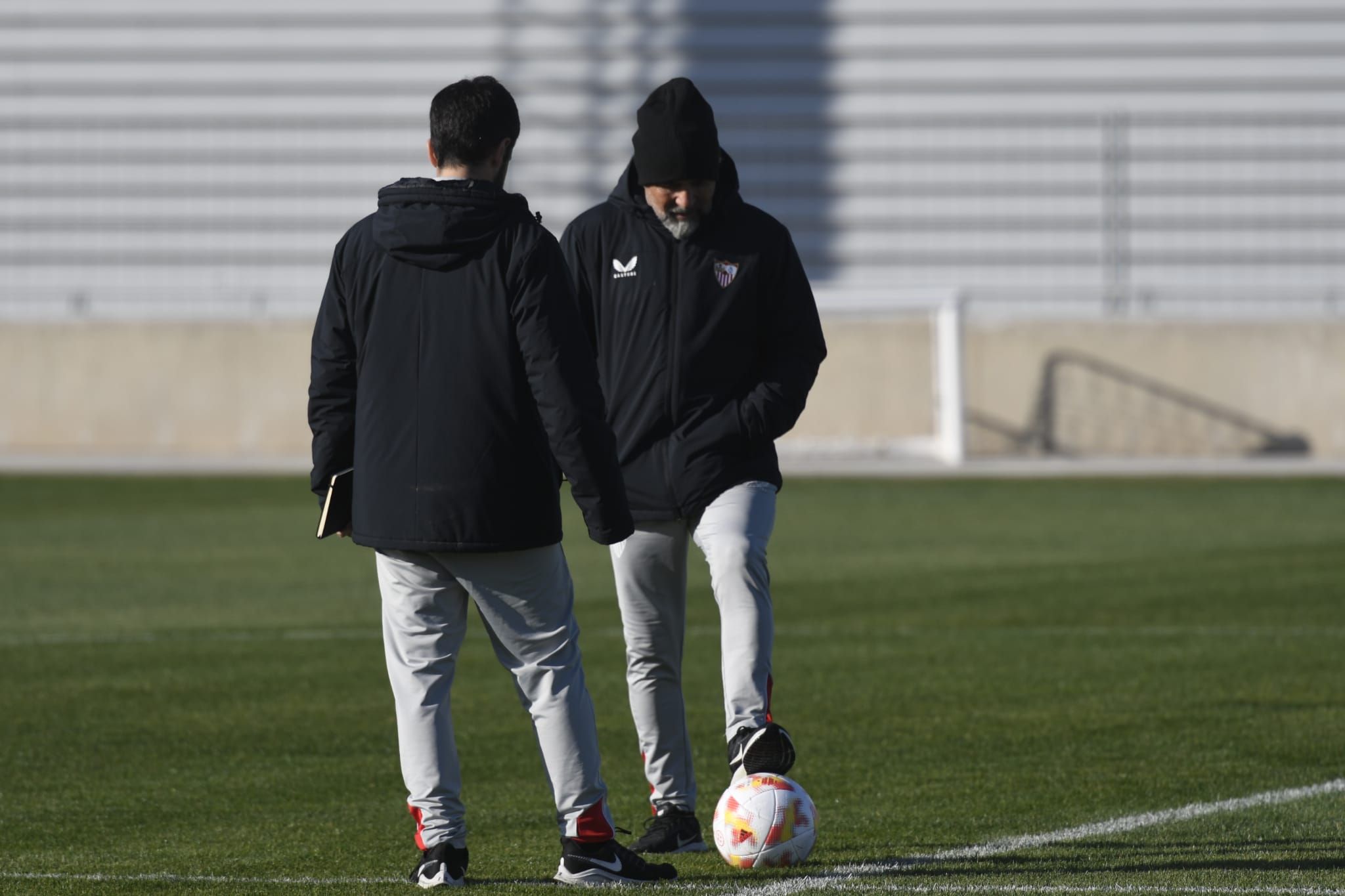  Jorge Sampaoli, en el entrenamiento de este lunes.