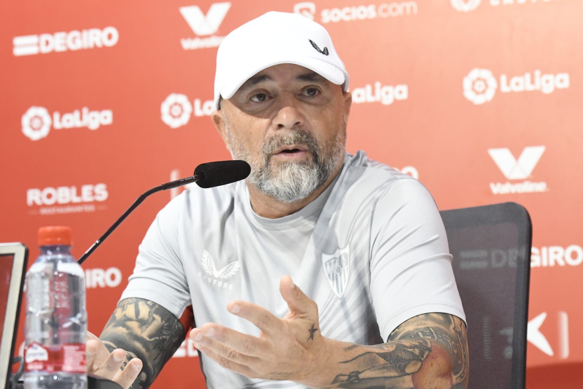  Sampaoli, en la rueda de prensa previa al partido ante la Real Sociedad.