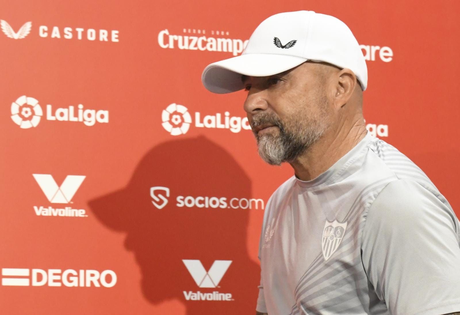  Sampaoli, en la rueda de prensa previa al partido ante la Real Sociedad.