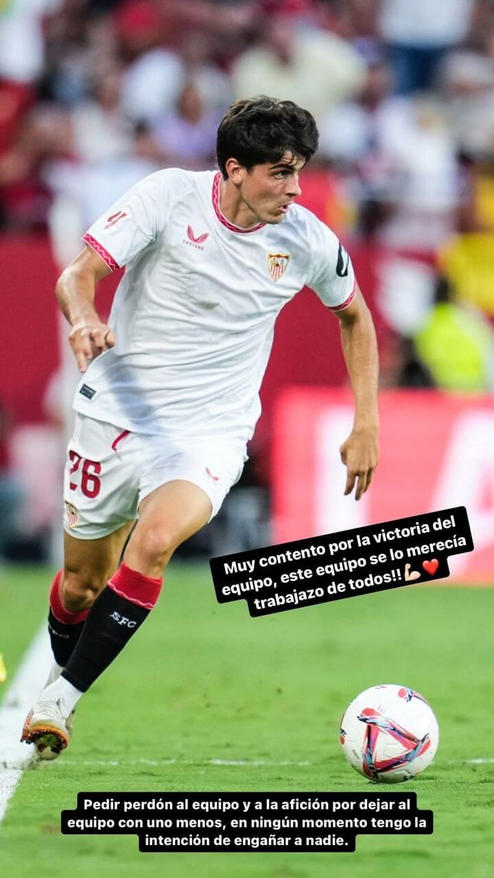  La disculpa de Juanlu en Instagram.