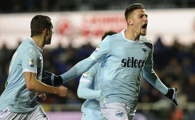  Milinkovic-Savic celebra un gol con la Lazio.