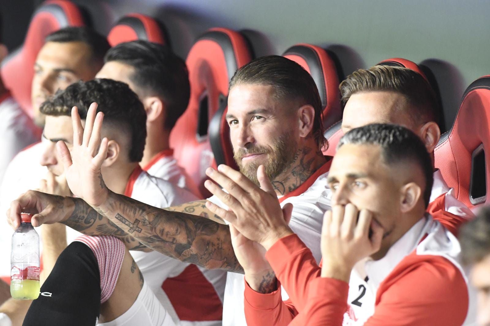 Sergio Ramos, en el banquillo ante el Rayo