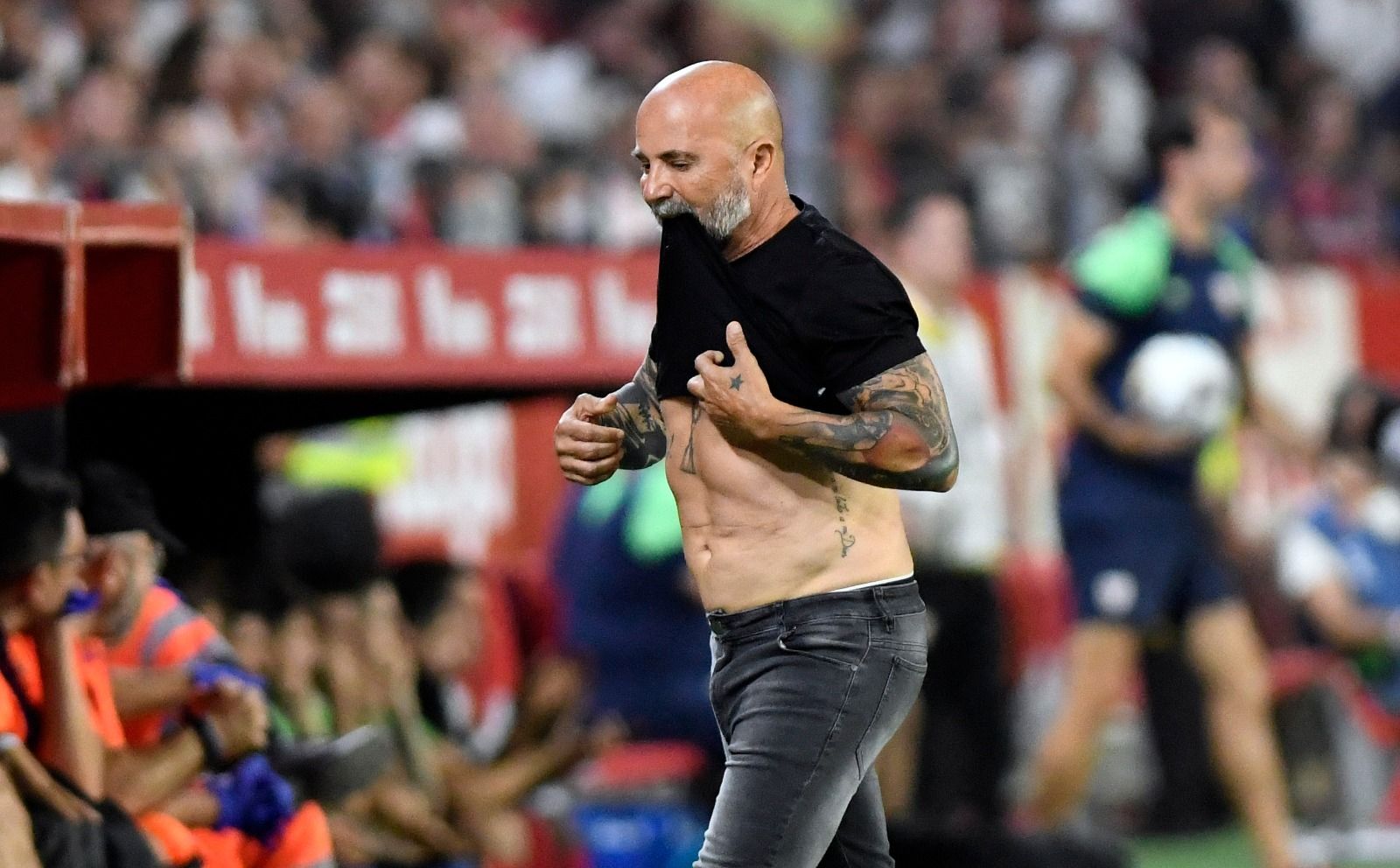  Jorge Sampaoli se lamenta durante el Sevilla-Athletic.