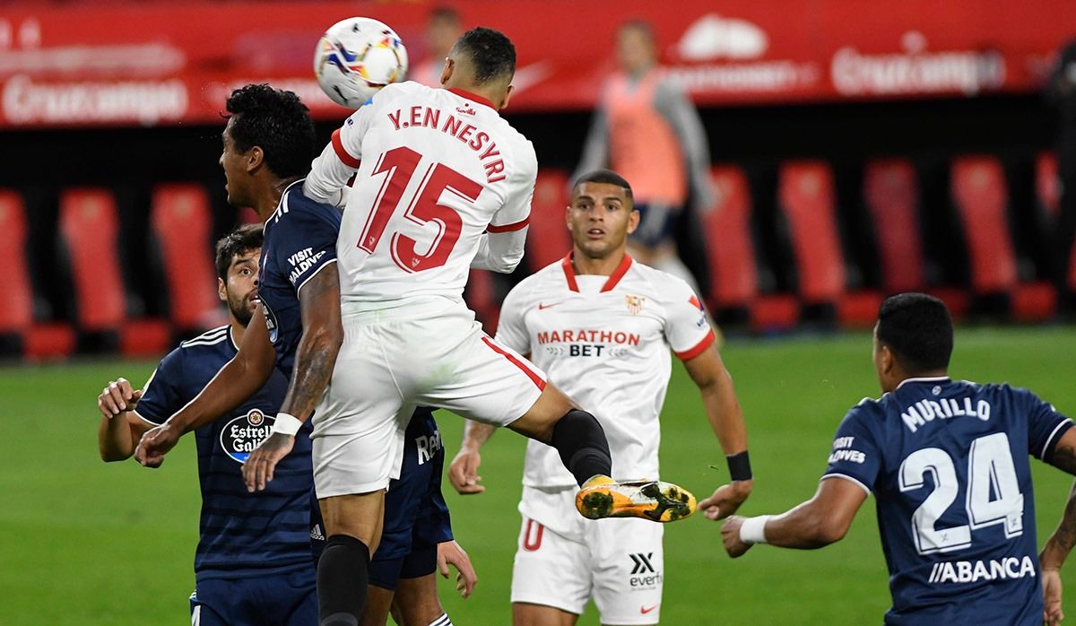  En-Nesyri, en el partido ante el Celta de Vigo.